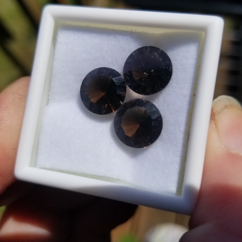 Lot of 3 Genuine Smokey Quartz 10ctw